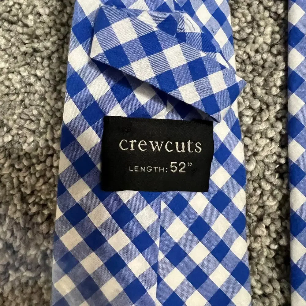 CrewCuts J.Crew Boys Blue Checkered Tie